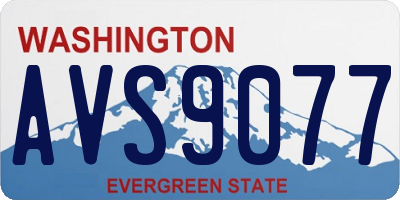 WA license plate AVS9077