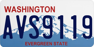 WA license plate AVS9119