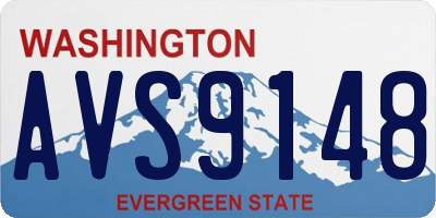 WA license plate AVS9148