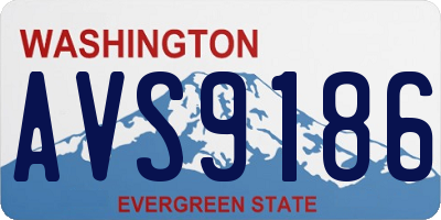 WA license plate AVS9186