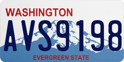 WA license plate AVS9198