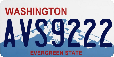 WA license plate AVS9222