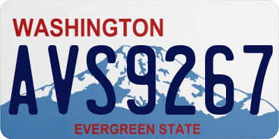 WA license plate AVS9267