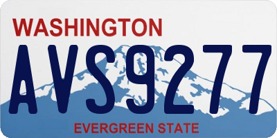 WA license plate AVS9277