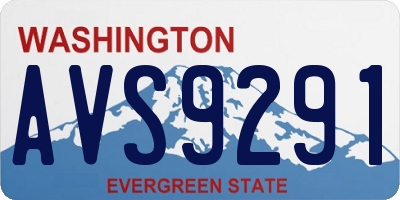 WA license plate AVS9291