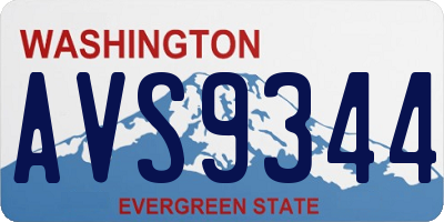 WA license plate AVS9344