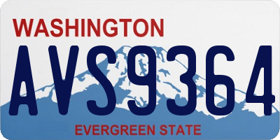 WA license plate AVS9364
