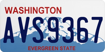 WA license plate AVS9367