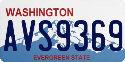 WA license plate AVS9369