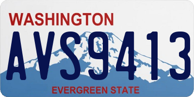 WA license plate AVS9413
