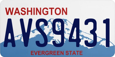 WA license plate AVS9431