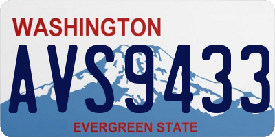 WA license plate AVS9433