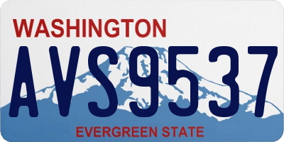 WA license plate AVS9537