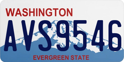 WA license plate AVS9546