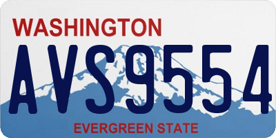WA license plate AVS9554