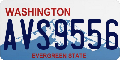 WA license plate AVS9556