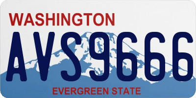 WA license plate AVS9666