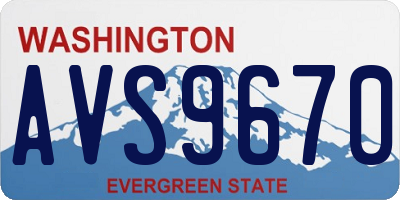 WA license plate AVS9670