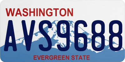 WA license plate AVS9688