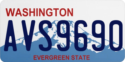 WA license plate AVS9690