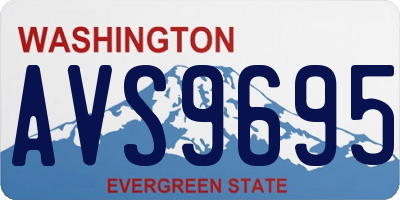 WA license plate AVS9695