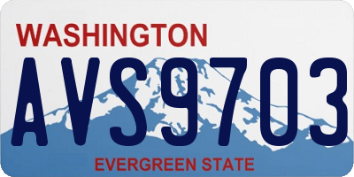 WA license plate AVS9703