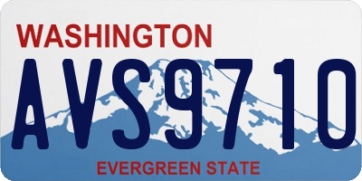 WA license plate AVS9710
