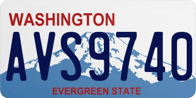 WA license plate AVS9740