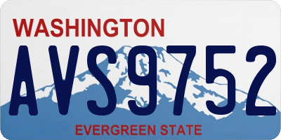 WA license plate AVS9752