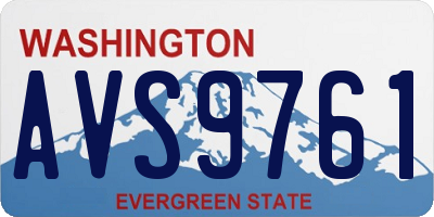 WA license plate AVS9761