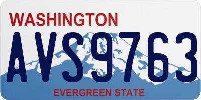 WA license plate AVS9763