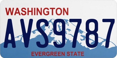 WA license plate AVS9787