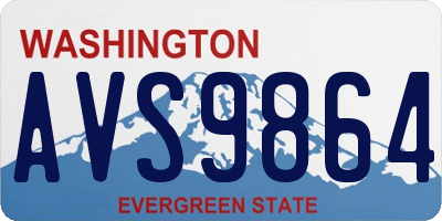 WA license plate AVS9864