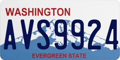 WA license plate AVS9924
