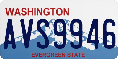 WA license plate AVS9946