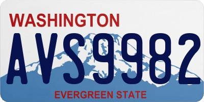 WA license plate AVS9982
