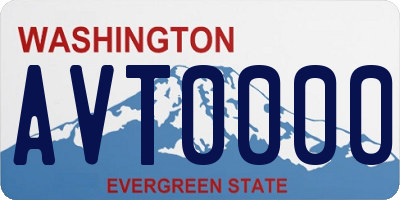 WA license plate AVT0000