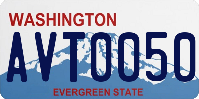 WA license plate AVT0050
