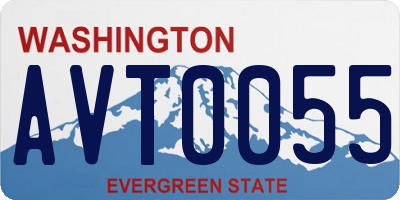 WA license plate AVT0055