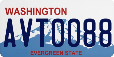 WA license plate AVT0088