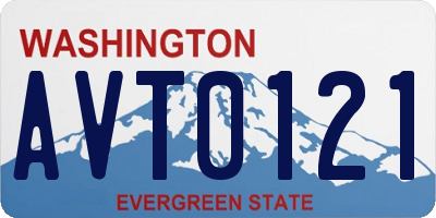WA license plate AVT0121