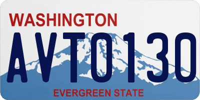 WA license plate AVT0130