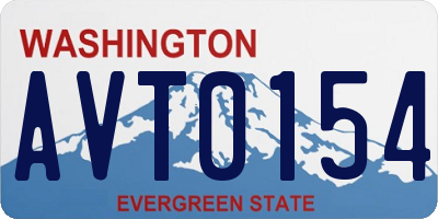 WA license plate AVT0154