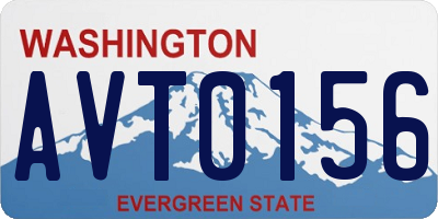 WA license plate AVT0156
