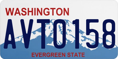 WA license plate AVT0158