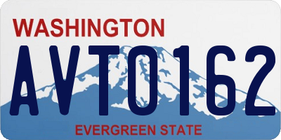 WA license plate AVT0162