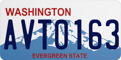 WA license plate AVT0163