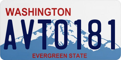 WA license plate AVT0181