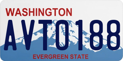 WA license plate AVT0188