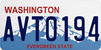 WA license plate AVT0194